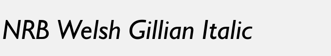 NRB Welsh Gillian Italic